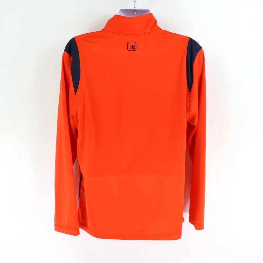 AND 1 Activewear Jacket‎ Full Zip Mens Size L Orange 100% Polyester Pockets